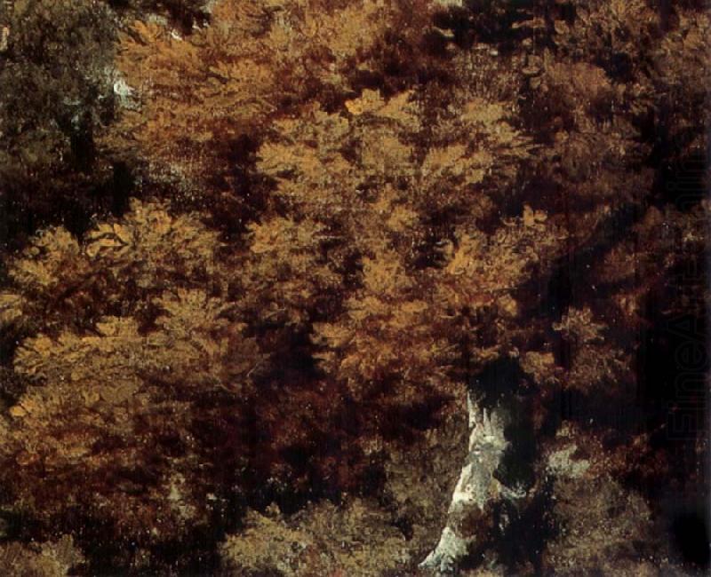 Detail of Landscape with a Peasant on a path, Thomas Gainsborough